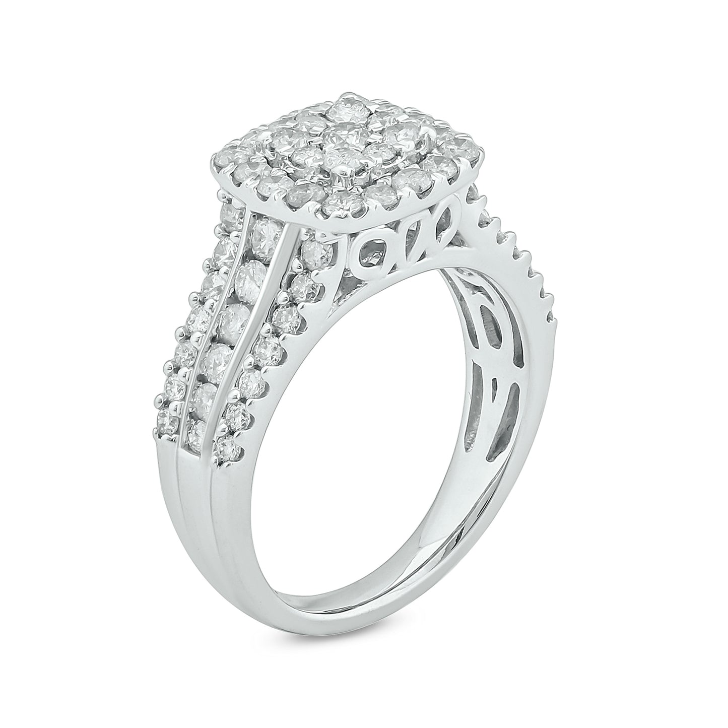 10K Gold Halo Luxurious Engagement Ring