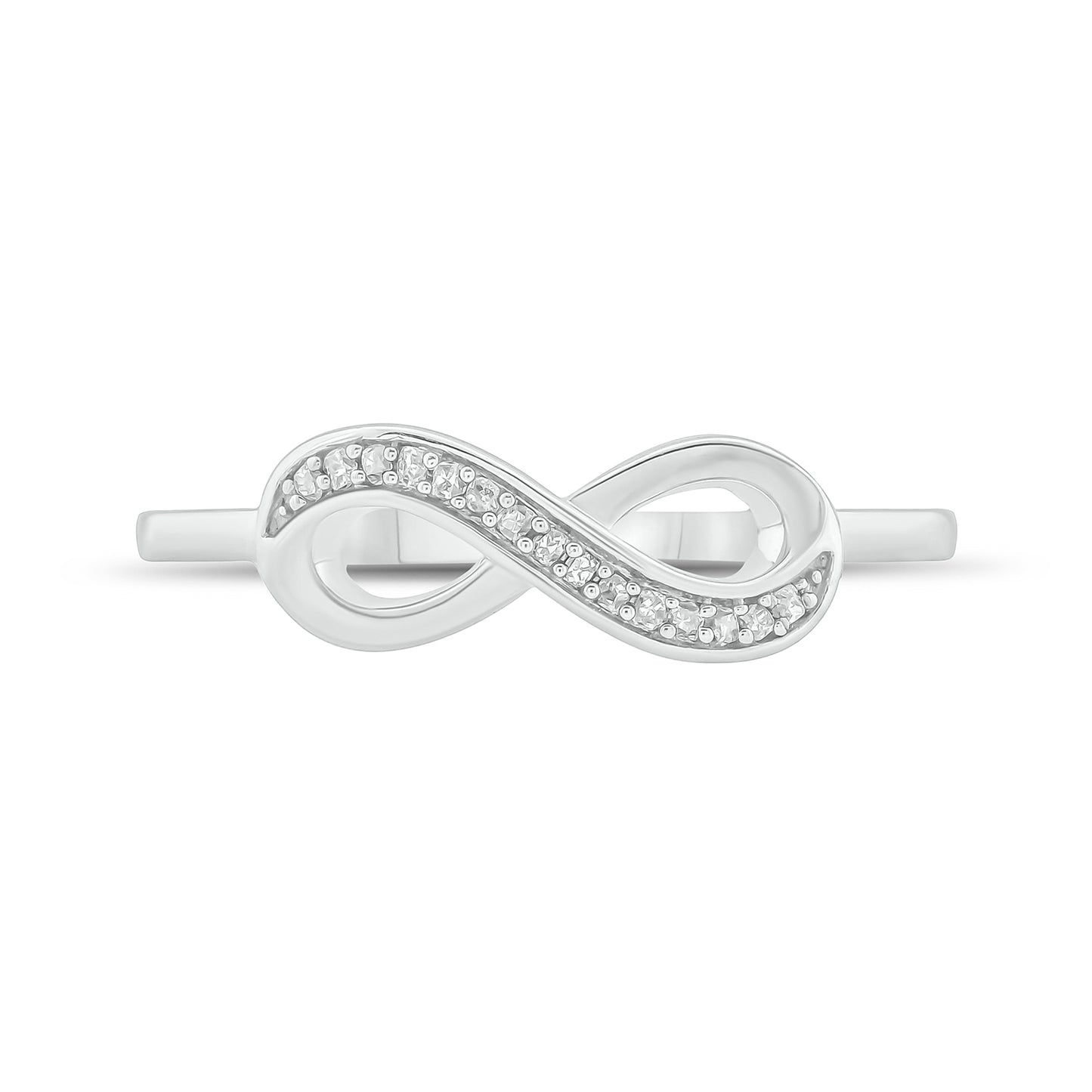 10K Gold Infinity Promise Ring with natural diamonds