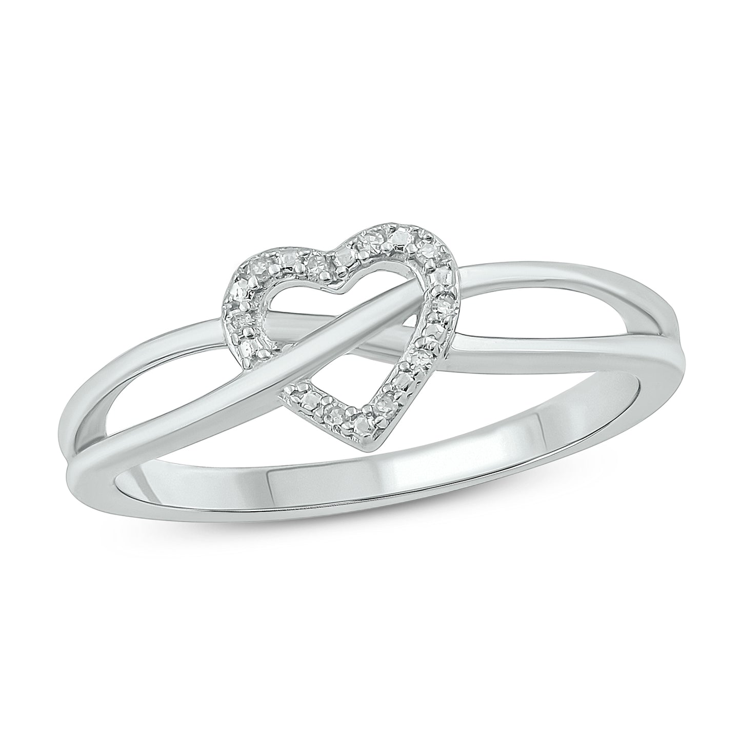 14K & 18K Gold Vermeil Infinity Heart Diamond Ring