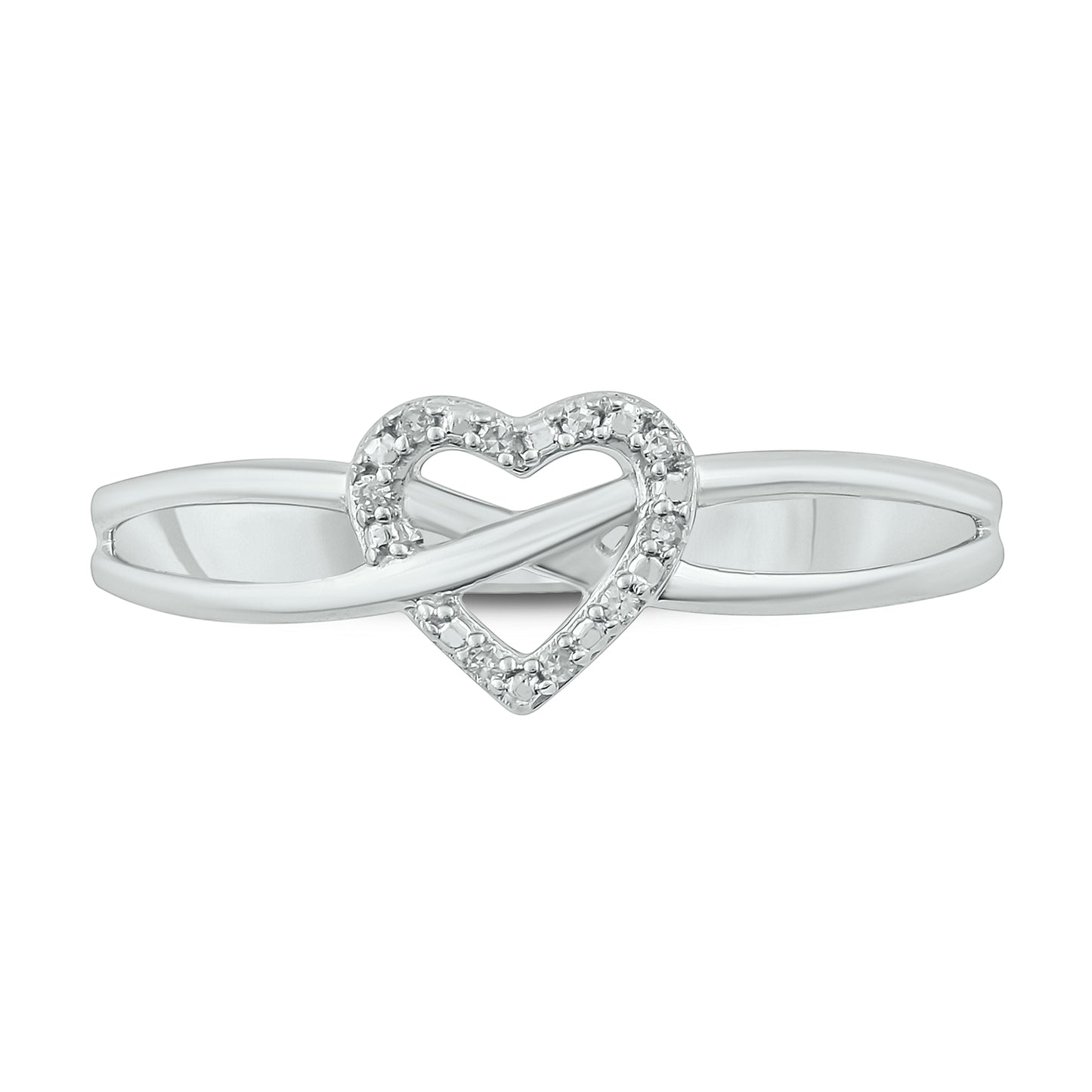 14K & 18K Gold Vermeil Infinity Heart Diamond Ring