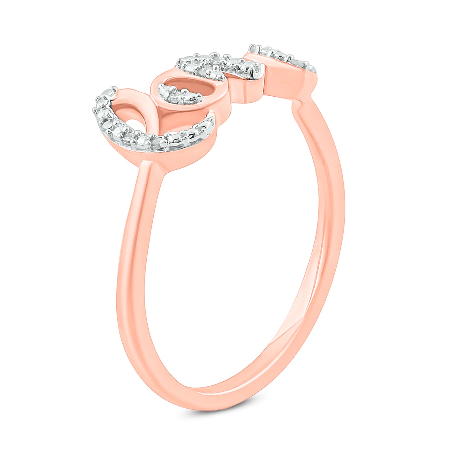14K & 18K Gold Vermeil Diamond Love Ring