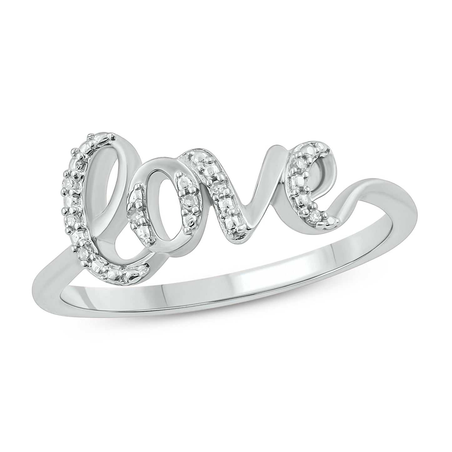 14K & 18K Gold Vermeil Diamond Love Ring