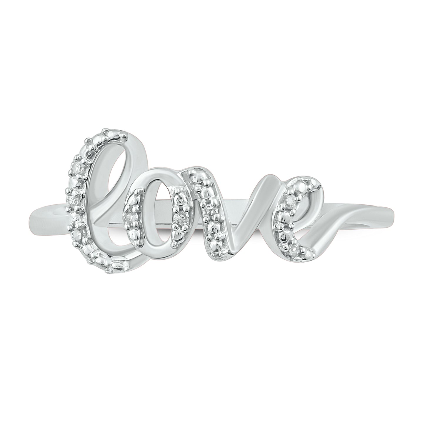 14K & 18K Gold Vermeil Diamond Love Ring