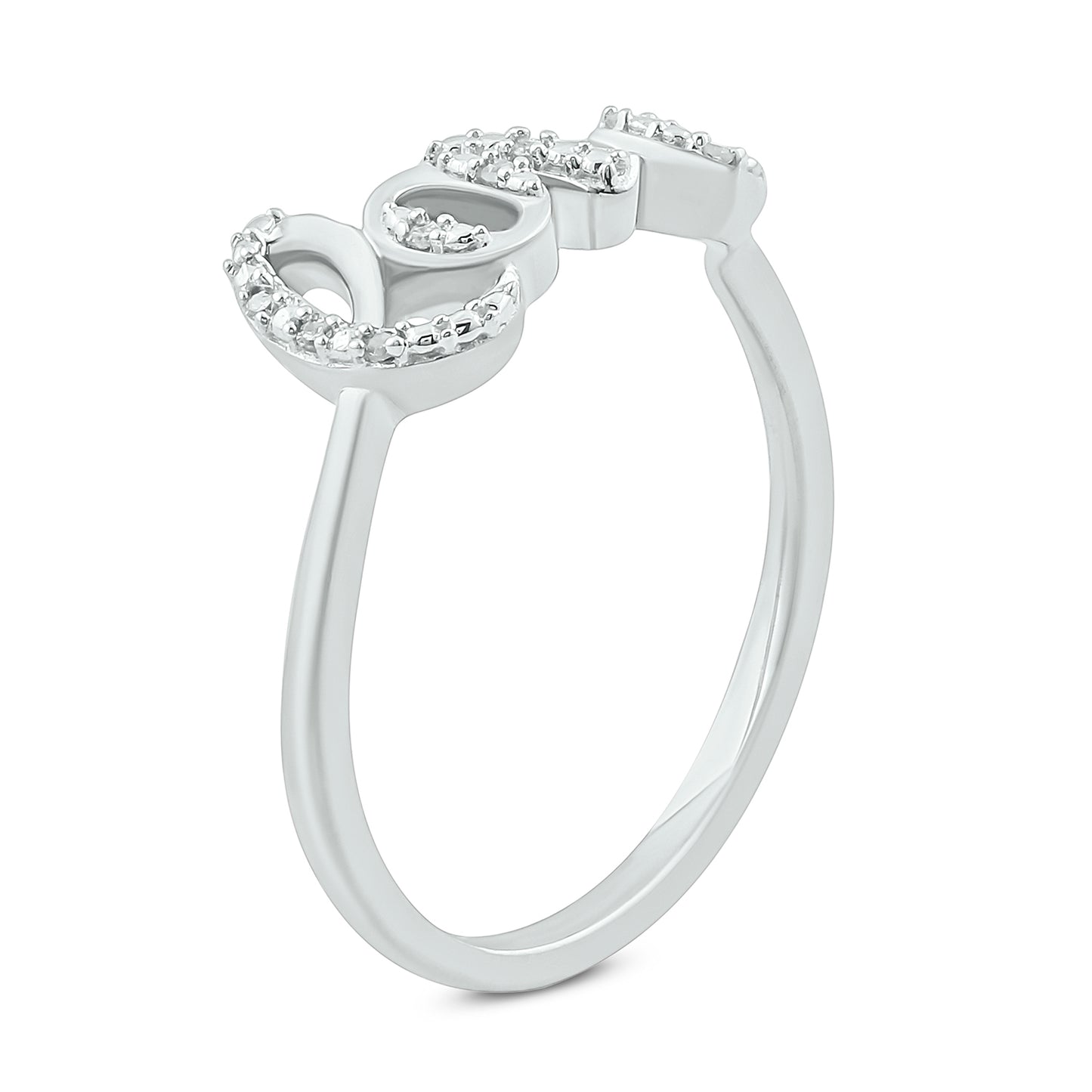 14K & 18K Gold Vermeil Diamond Love Ring