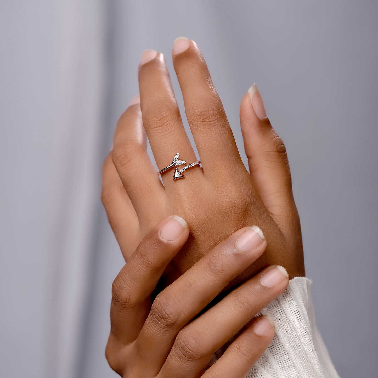 14K & 18K Gold Vermeil Arrow Diamond Ring