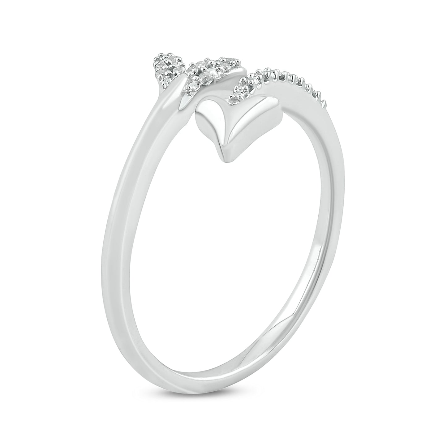 14K & 18K Gold Vermeil Arrow Diamond Ring