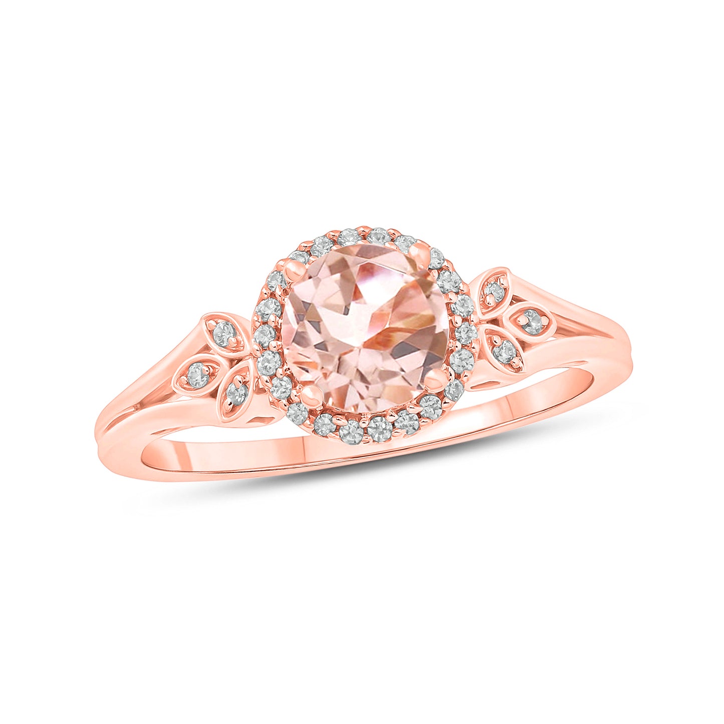10K Gold, Floral Gemstone & Diamond Fashion Ring