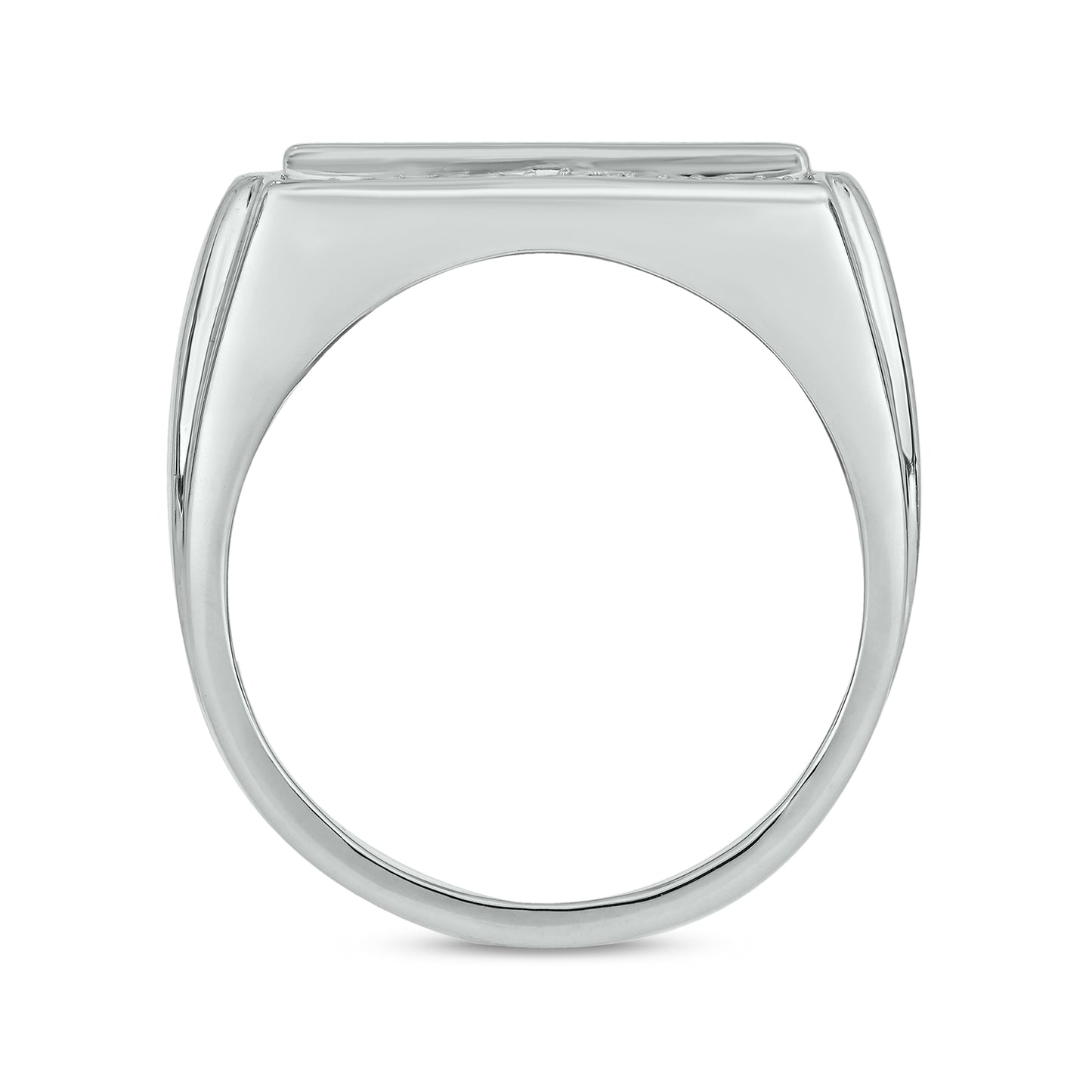 Luxurious Diamond Studded Men's Ring in 925 Sterling Silver