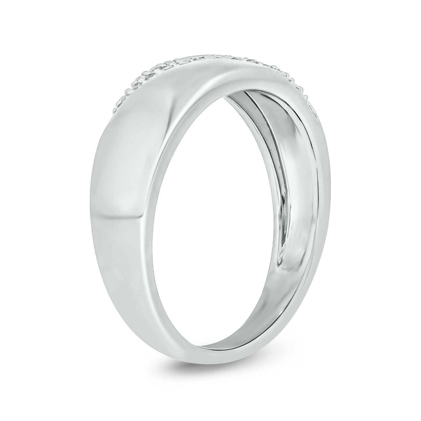 Classic Men's Diamond Band in 925 Sterling Silver