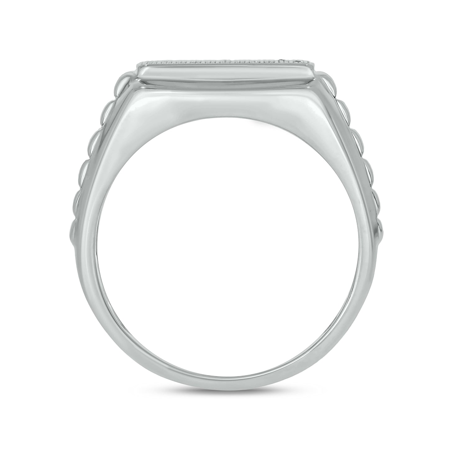 Classic Men's Diamond Ring in 14K Gold Vermeil