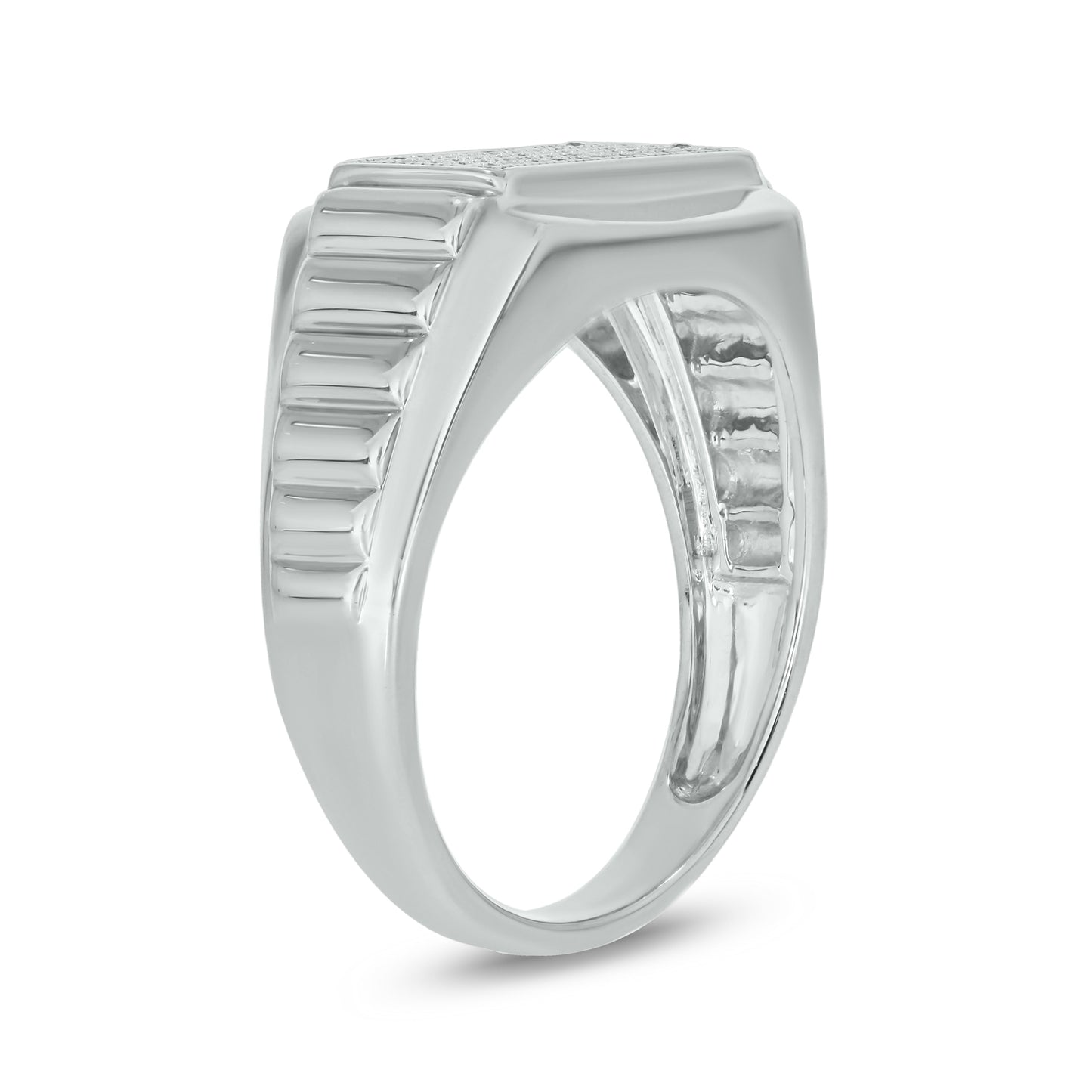 Classic Men's Diamond Ring in 14K Gold Vermeil