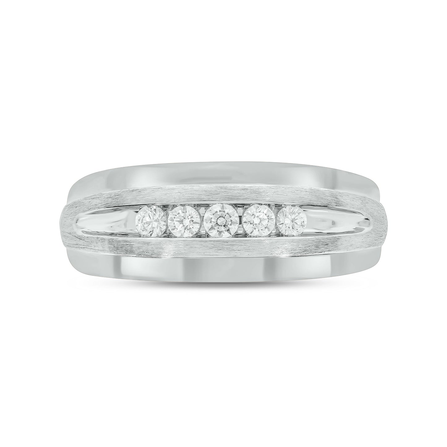 Sophisticated Men's Diamond Band in Gold Plated Sterling Silver
