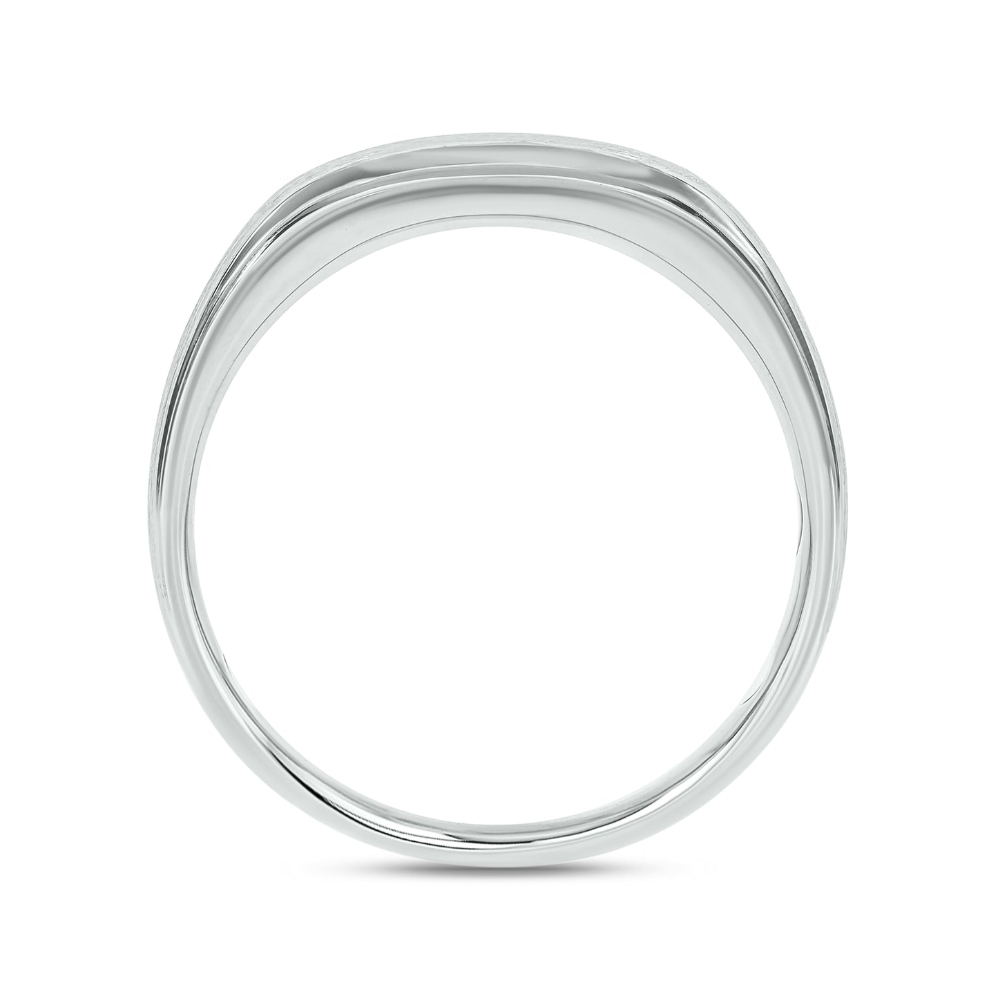 Sophisticated Men's Diamond Band in Gold Plated Sterling Silver