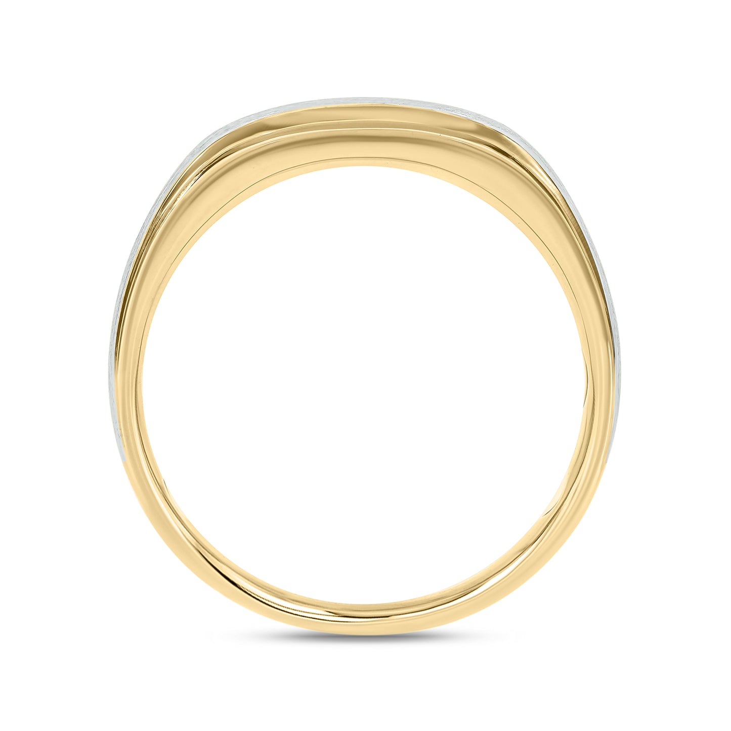 Sophisticated Men's Diamond Band in Gold Plated Sterling Silver