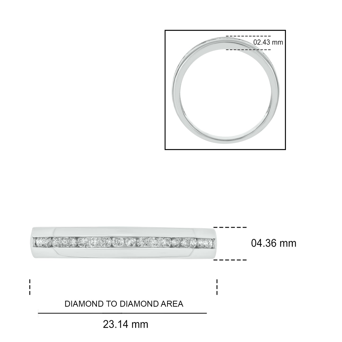 925 Sterling Silver Classic Men's Band