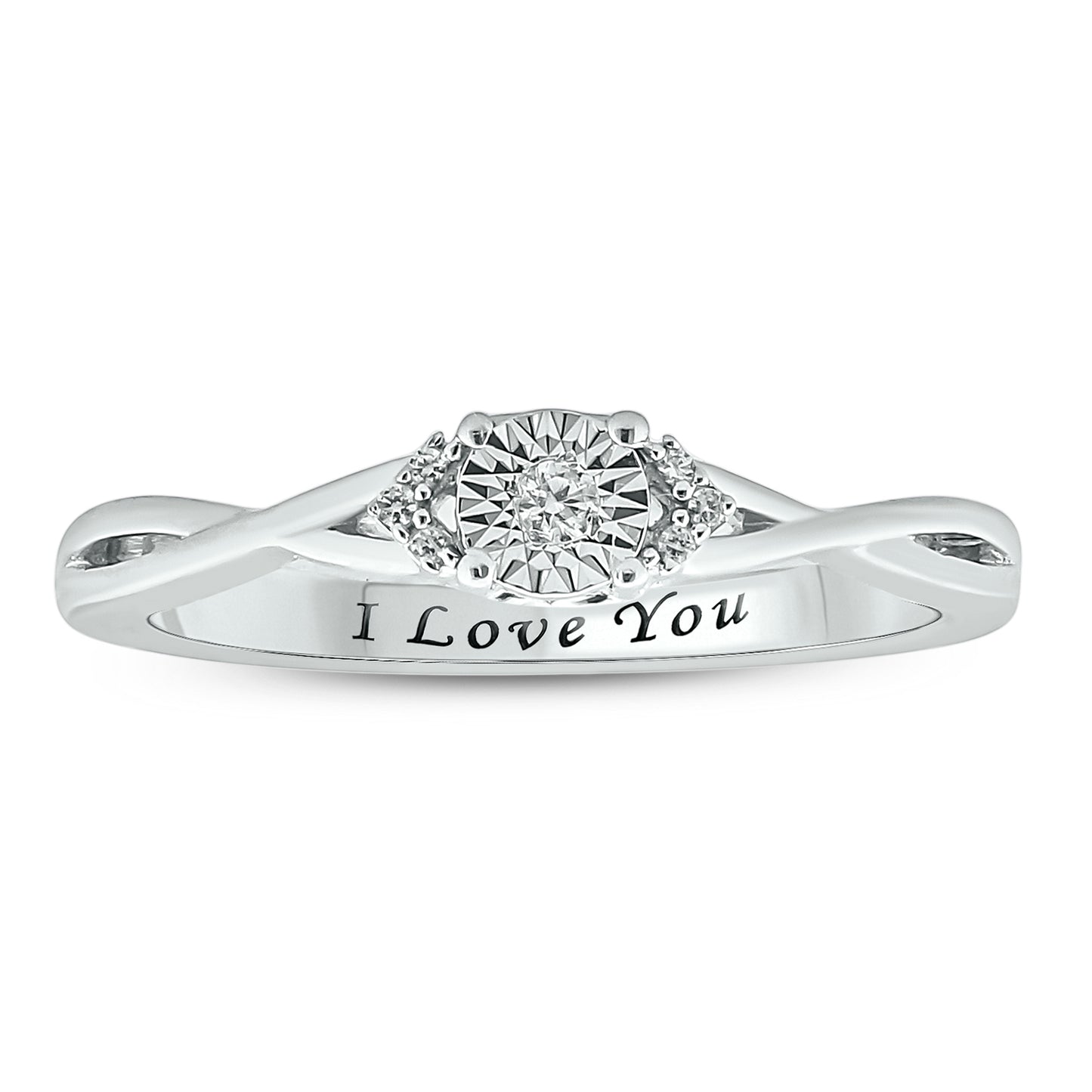 10K Gold I Love You Engraved Promise Ring