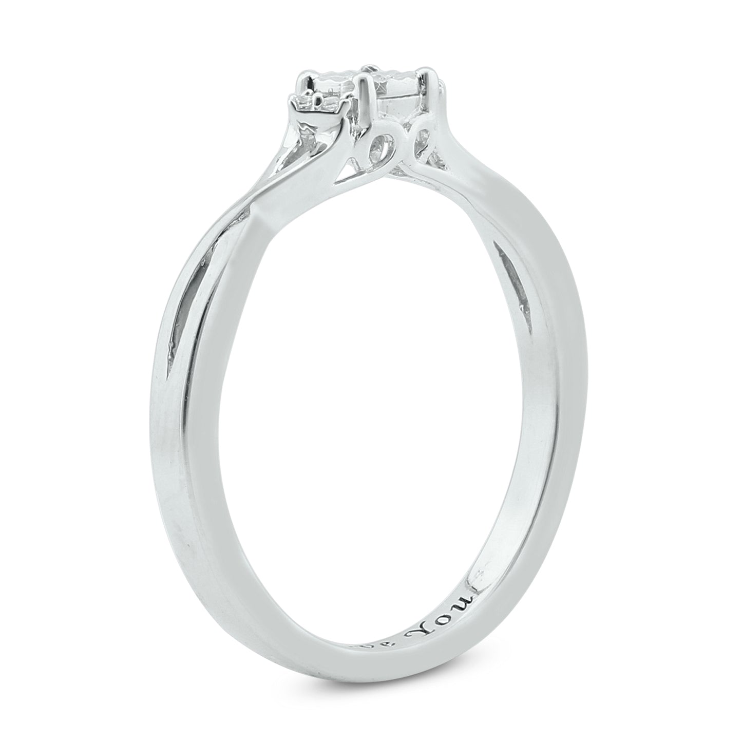 10K Gold I Love You Engraved Promise Ring