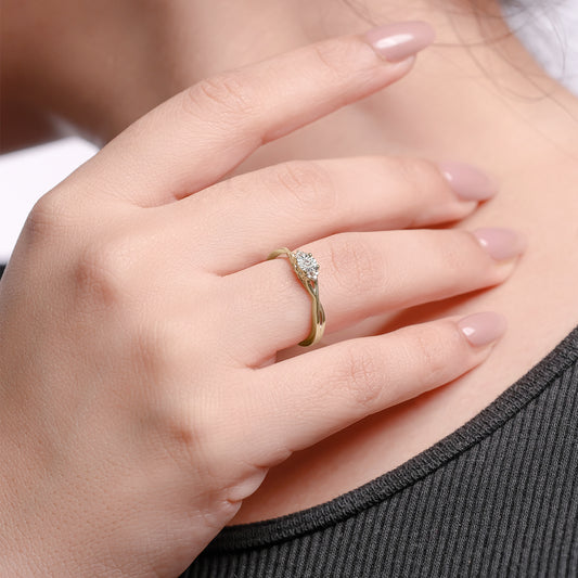 10K Gold I Love You Engraved Promise Ring