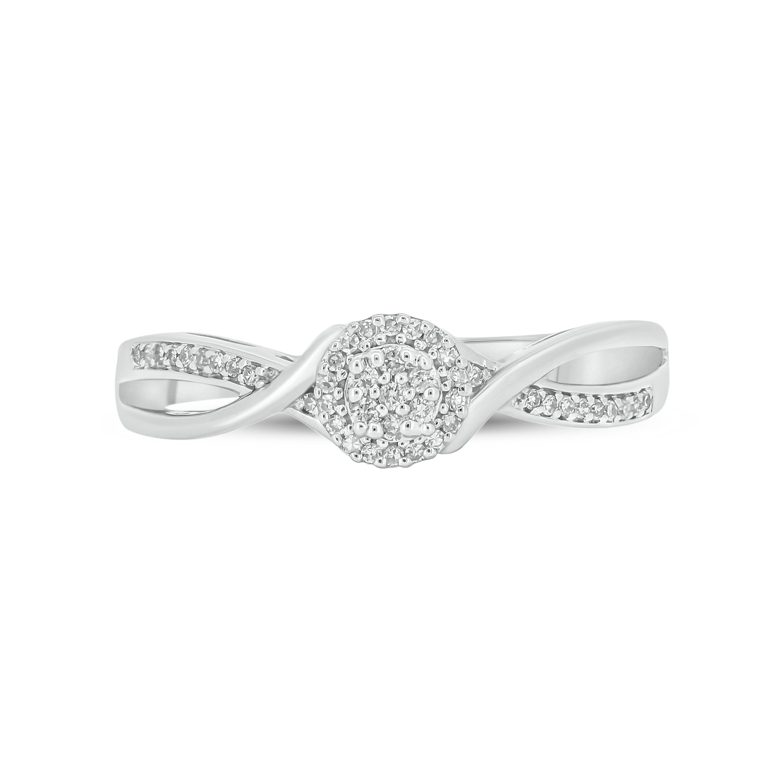 Cali Trove Sterling Silver Diamond Claddagh Ring For Women - 1/20 Ct Round Natural Diamond Accent