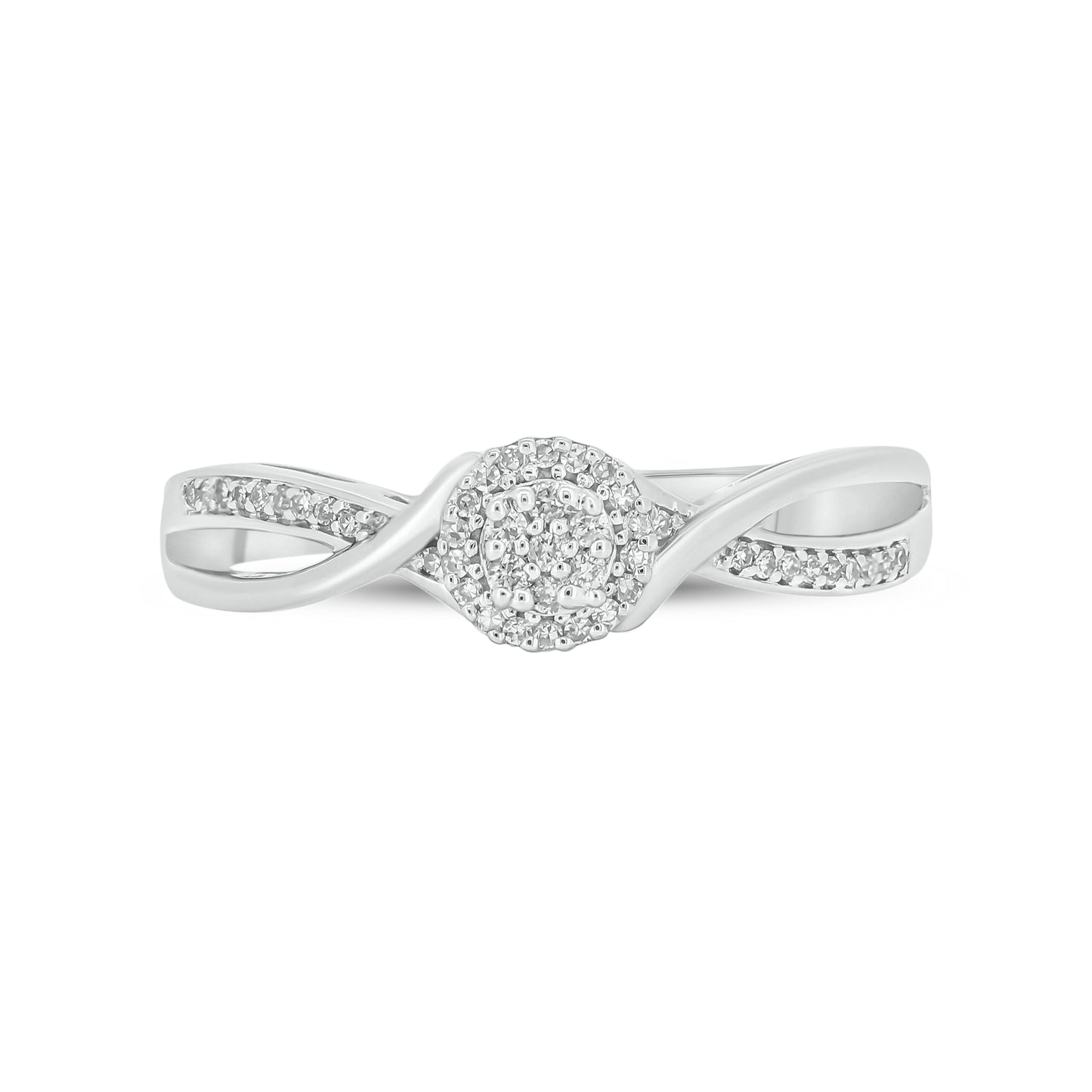 Swirled Promise Ring in 925 Sterling Silver