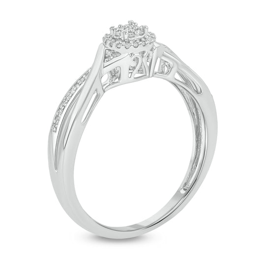 Swirled Promise Ring in 925 Sterling Silver