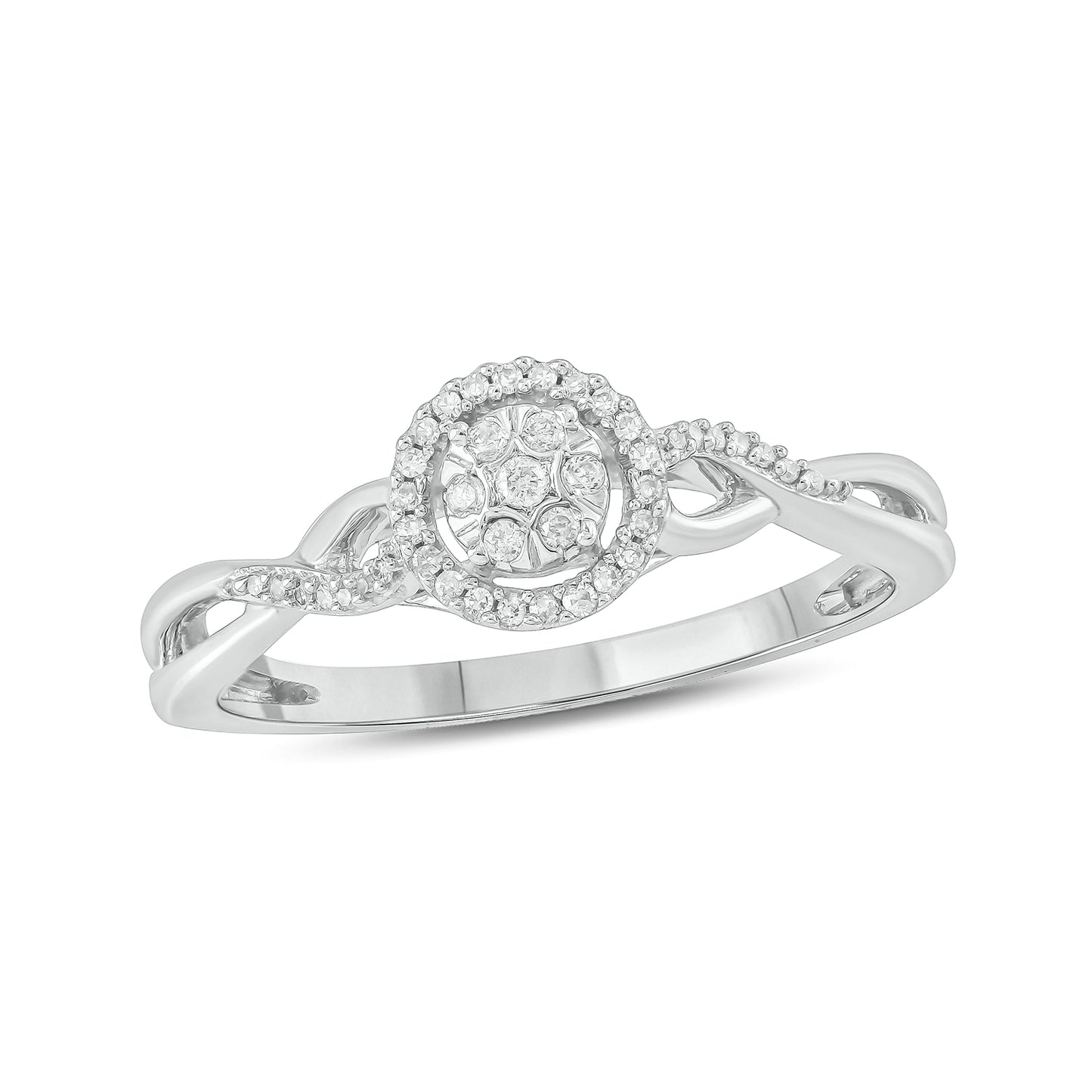 10K Gold Classic Round Criss Cross Promise Ring