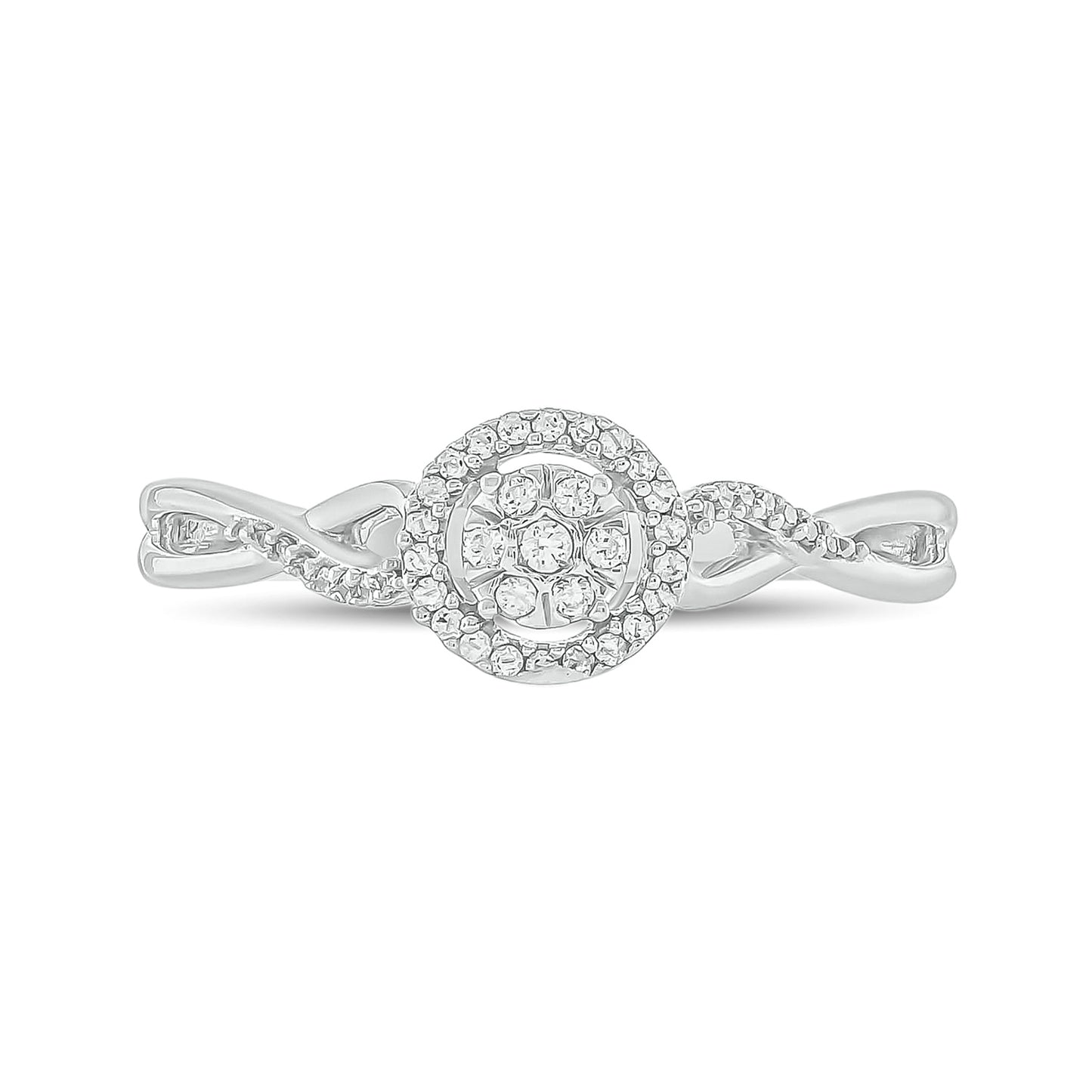 10K Gold Classic Round Criss Cross Promise Ring