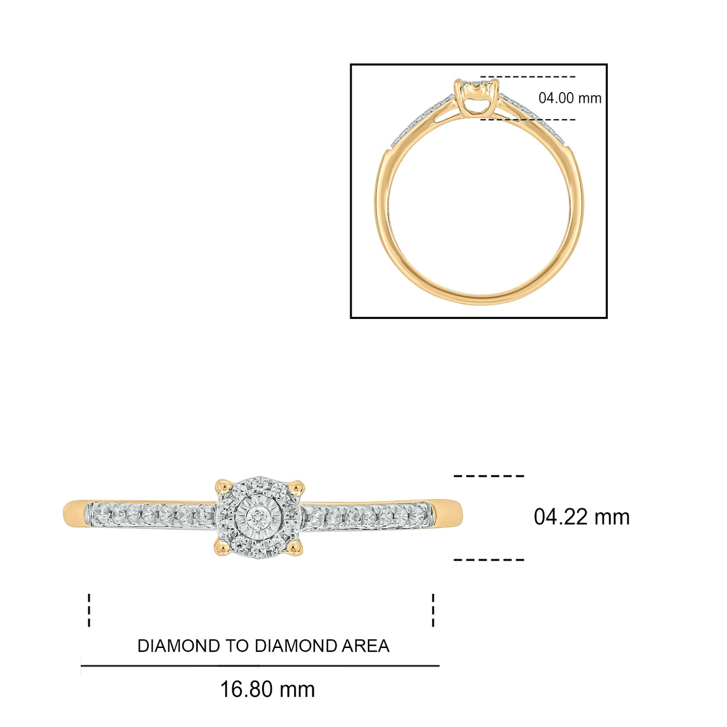 14KT Gold & Diamond Must Have Classic Everyday Promise Ring