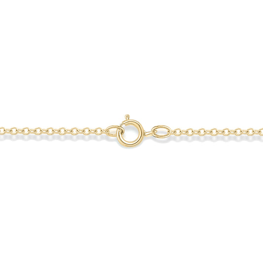 14K Gold Vermeil Evil Eye Blue Sapphire Gemstone and Diamond Necklace