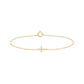 Dainty Diamond Cross Bracelet in 14K Gold Vermeil