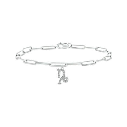 Diamond Zodiac Charm Bracelet in 14K Gold Vermeil