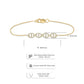 Luxurious 10KT Gold Tri-Link Fashion Diamond Bracelet