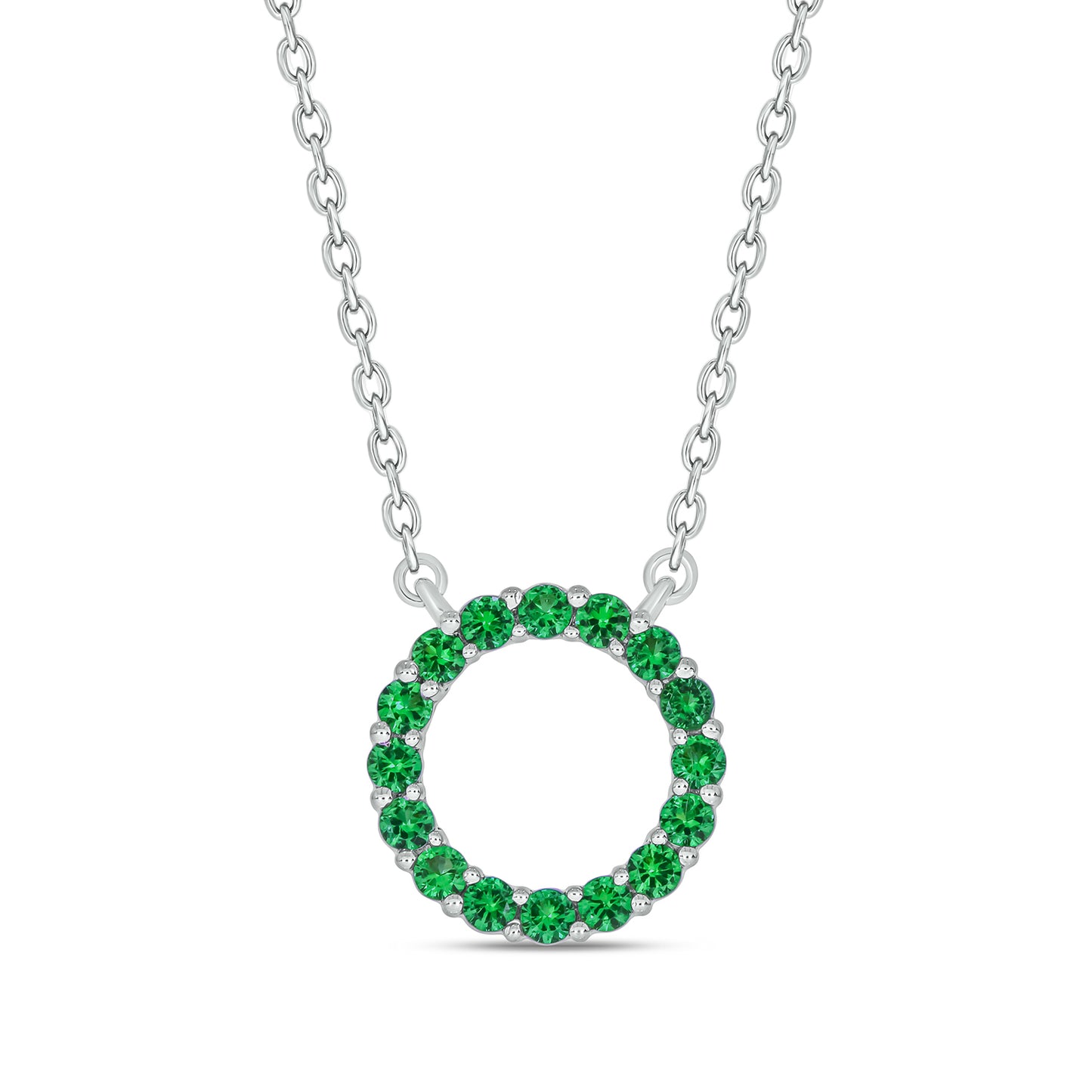 Emerald Circle Pendant necklace
