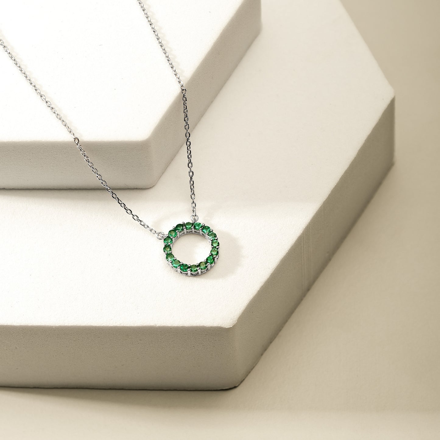 Emerald Circle Pendant necklace