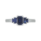 Stunning 3-stone Blue Sapphire Ring in 14KT Gold
