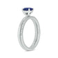 10KT Gold & Diamond & Blue Sapphire Wedding Ring Set