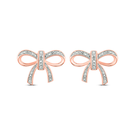 Bow Stud Earring in Sterling Silver