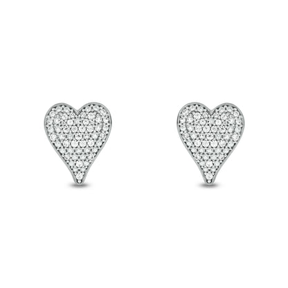 14KT Gold Unique Heart Shape Diamond Earrings
