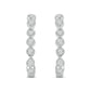 Small Hoop Diamond Earrings in 925 Sterling Silver