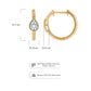 10KT Gold Dazzling Diamond Studded Hoop Earrings