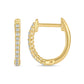 Diamond Hoop Earrings In 10KT Gold