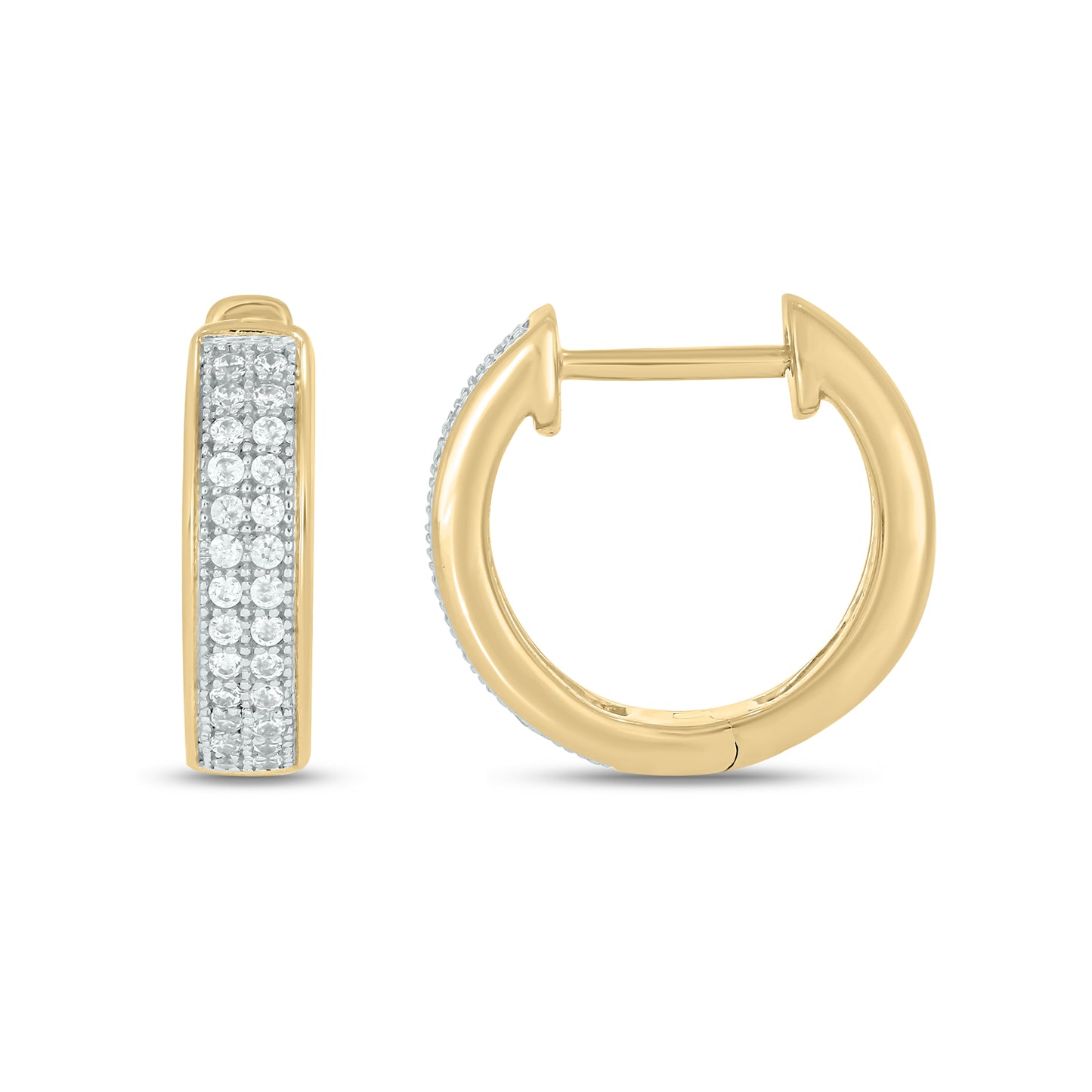 14KT Gold Luxurious Diamond Hoop Earrings