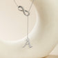 Initial Lariat Necklace - A