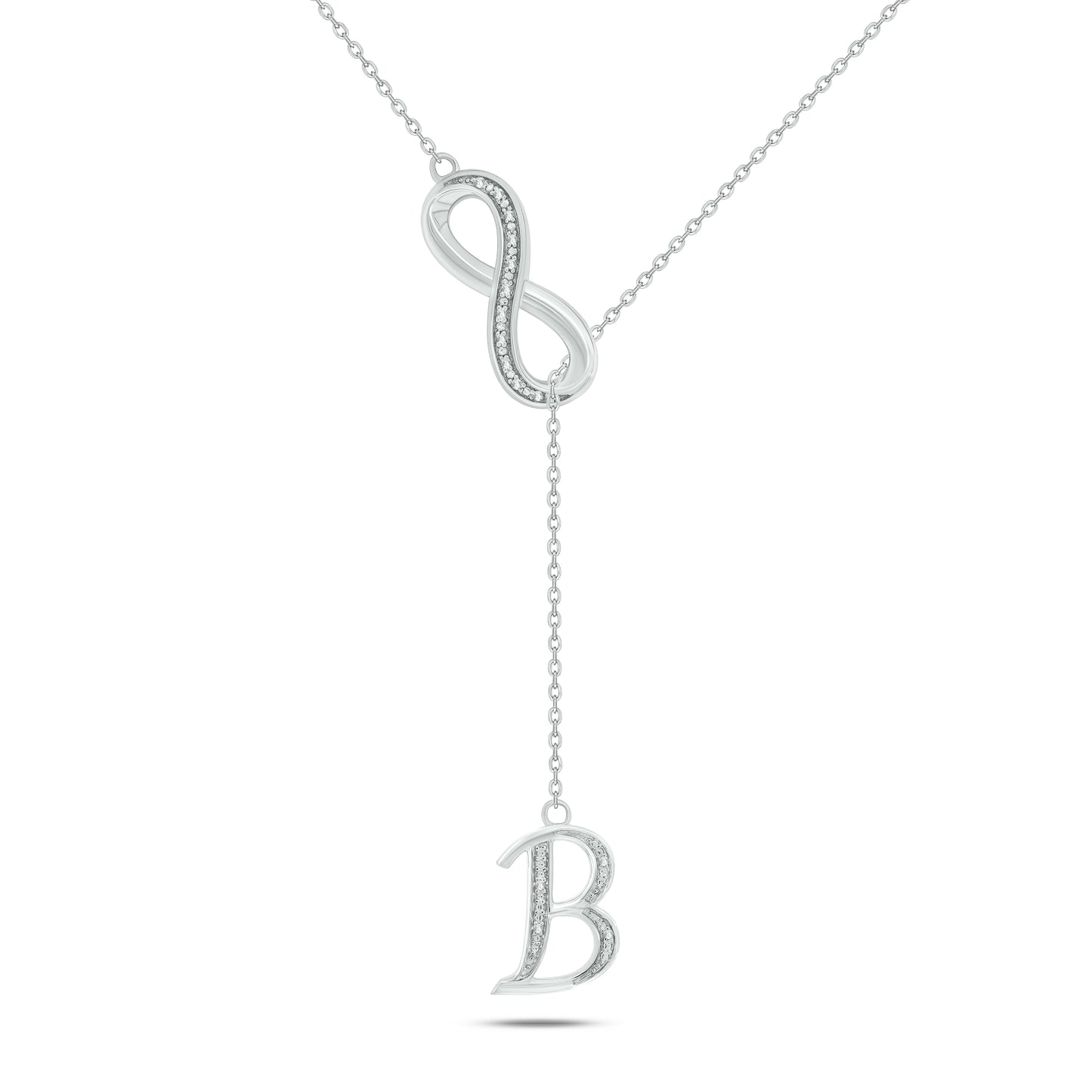 Initial Lariat Necklace - B