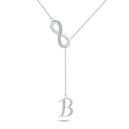 Initial Lariat Necklace - B