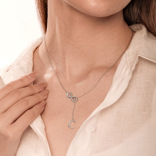 Initial Lariat Necklace - C