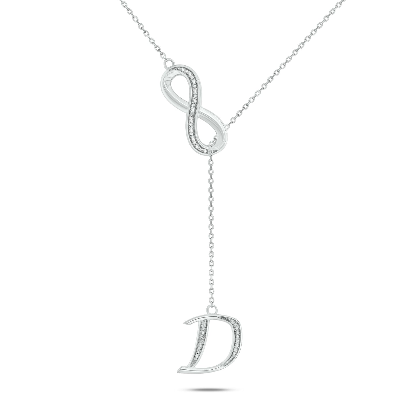Initial Lariat Necklace - D