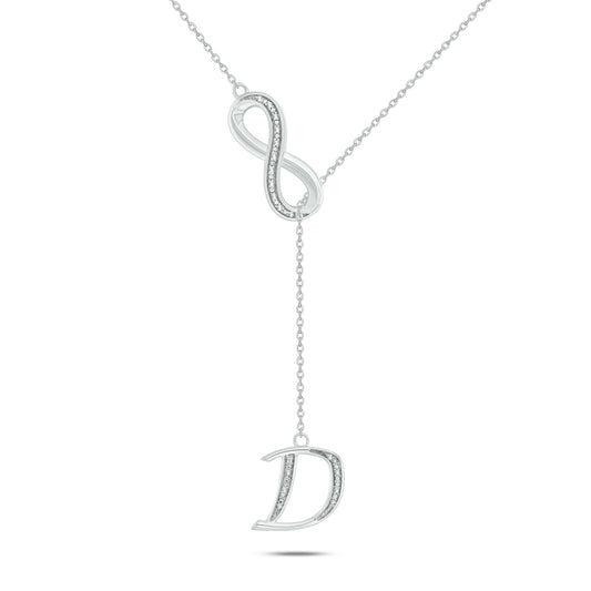 Initial Lariat Necklace - D