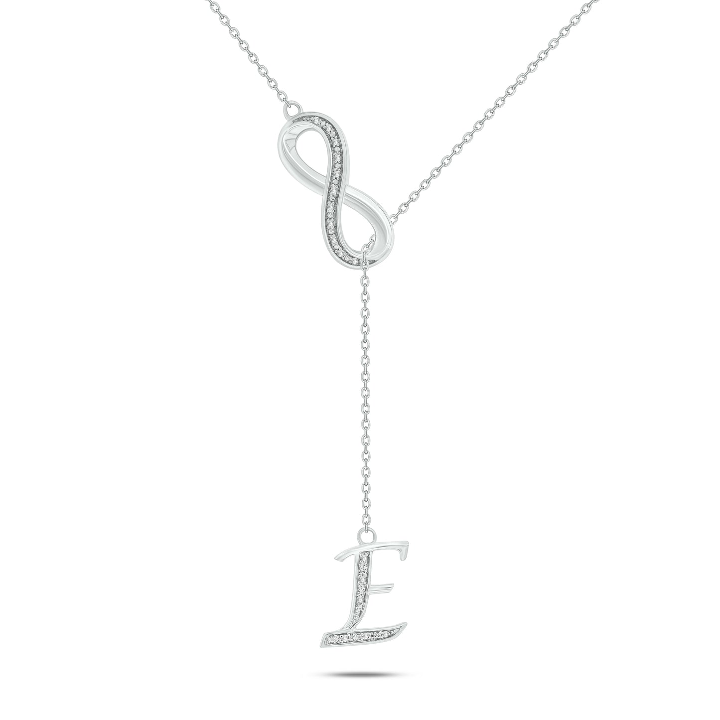 Initial Lariat Necklace - E