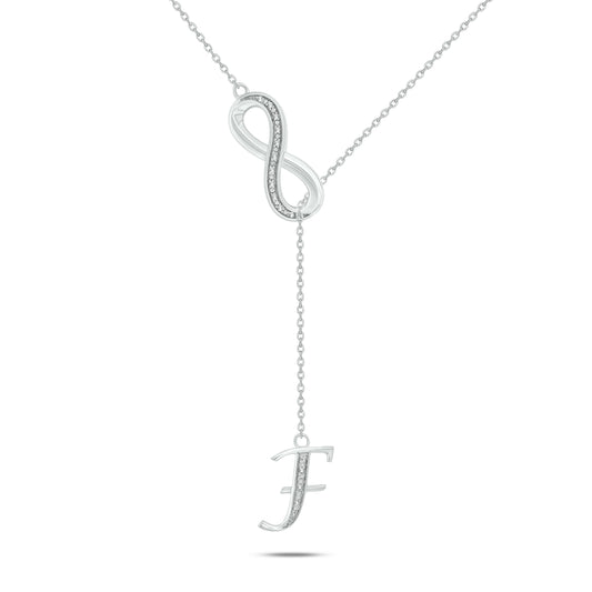 Initial Lariat Necklace - F